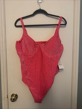 Good American Sparkling Coral Bodysuit